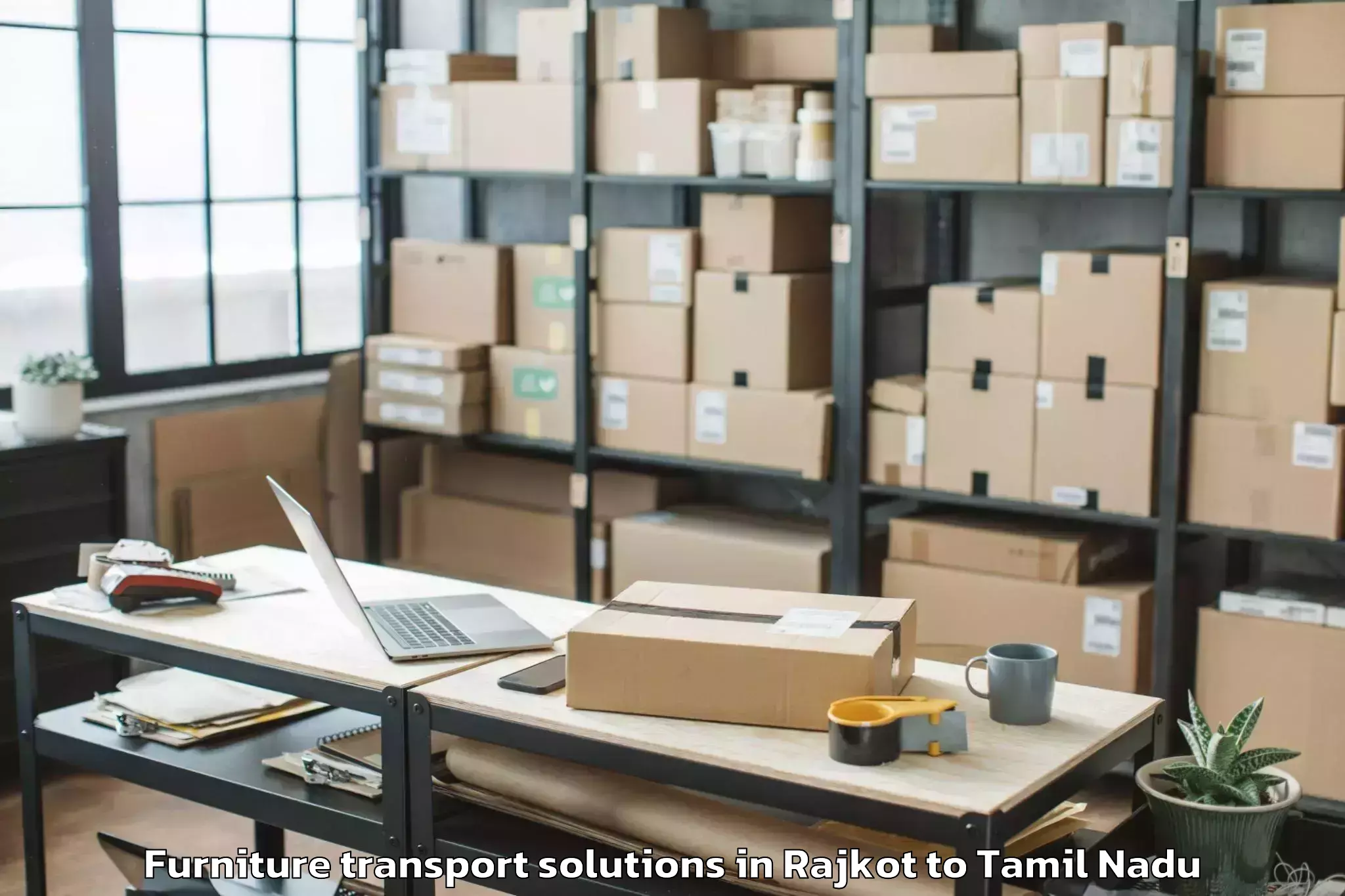 Reliable Rajkot to Vadipatti Furniture Transport Solutions